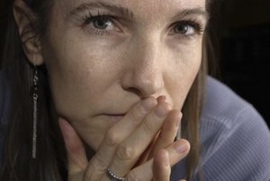 Woman with dark eyes